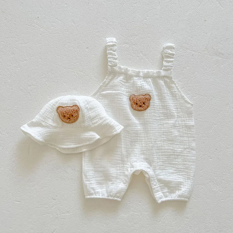 Teddy Bear Sling Romper Set
