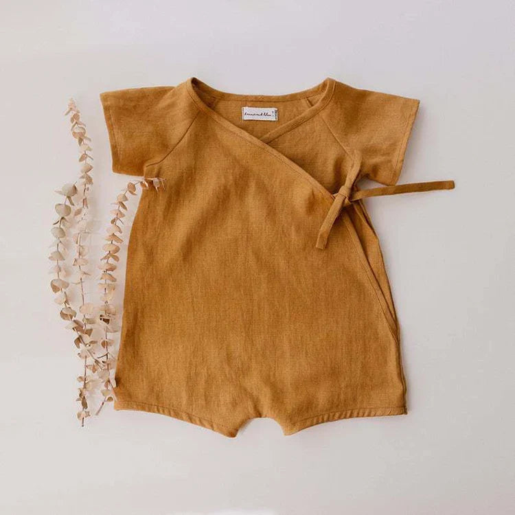 Cotton Linen Kimono Romper