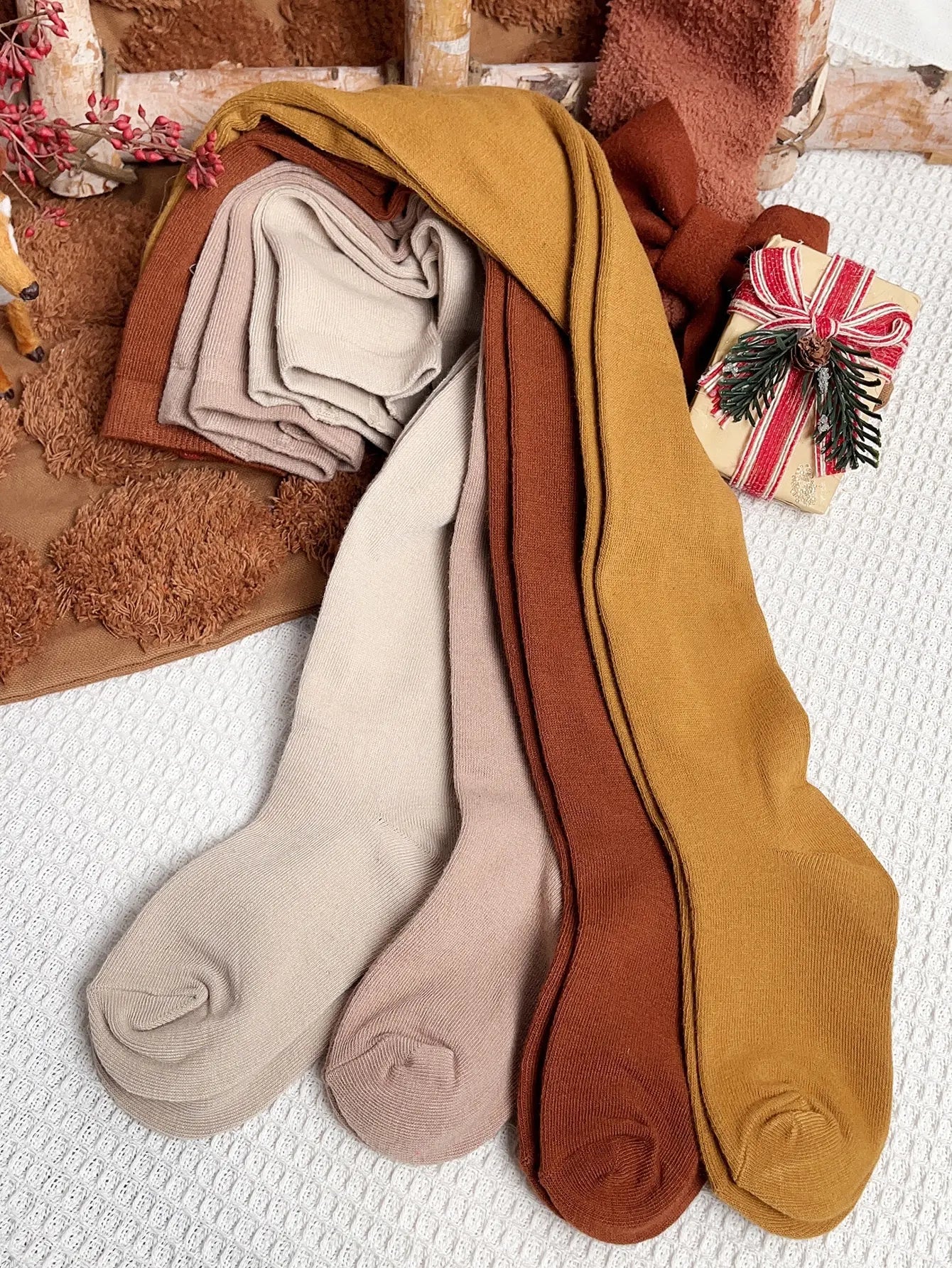 4 Pairs Solid Stocking