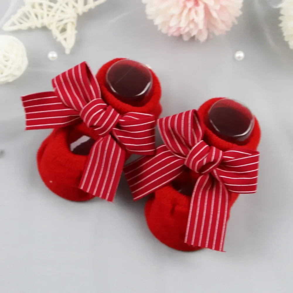 Anti Slip Bowtie Cotton Socks