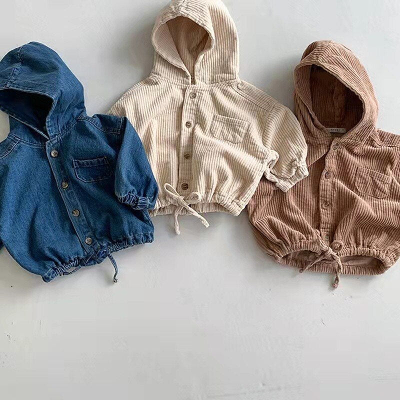 Long Sleeve Hooded Drawstring Jacket