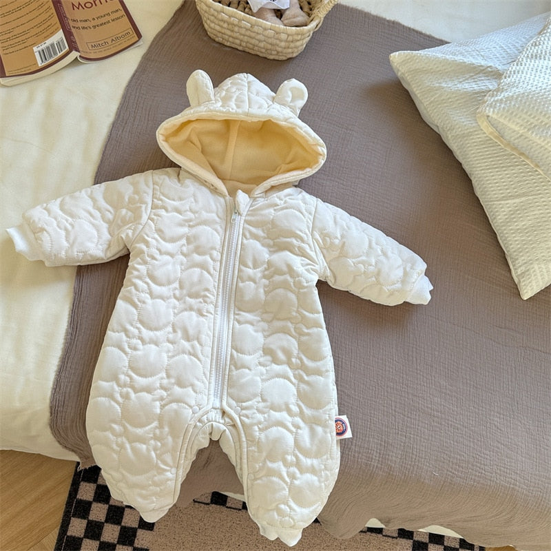 Warm Hooded Fleece Jumpsuit