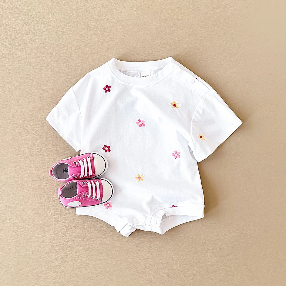 Floral Print Cotton Bodysuit