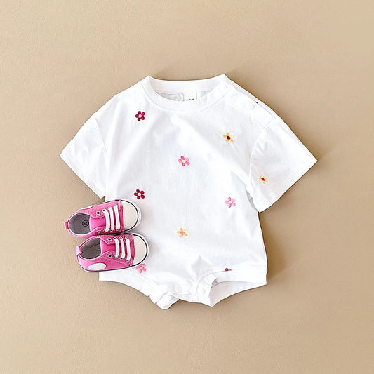 Floral Print Cotton Bodysuit