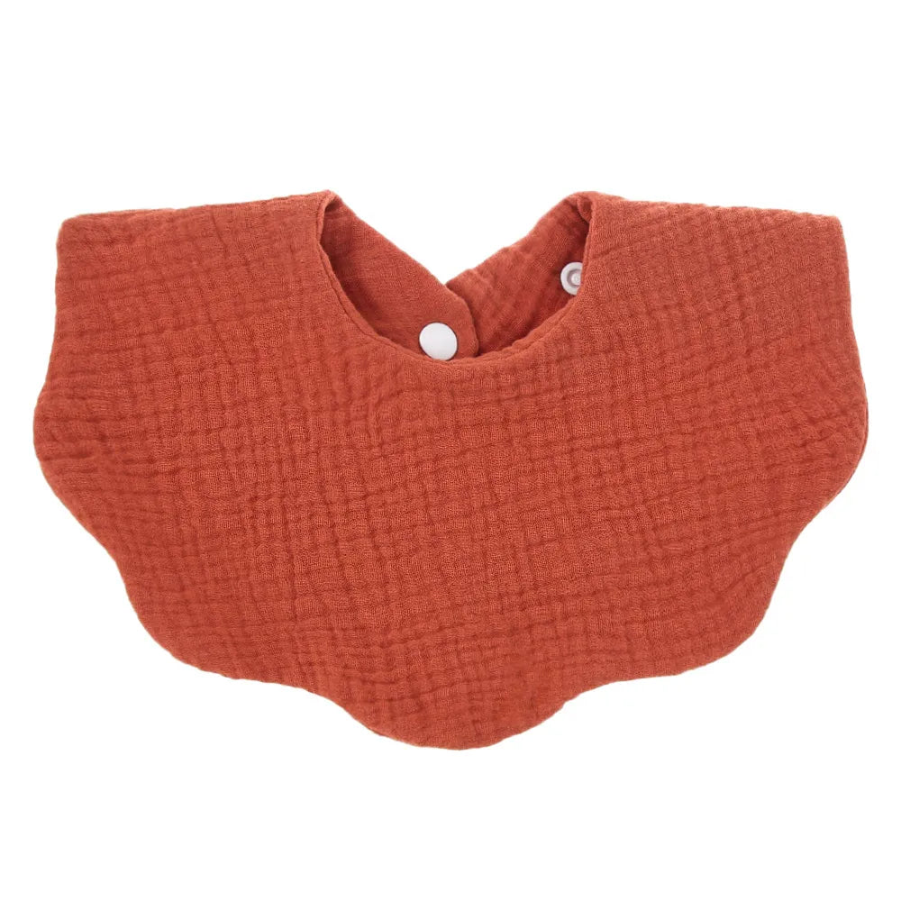 Muslin Round Petal  Infant Bib