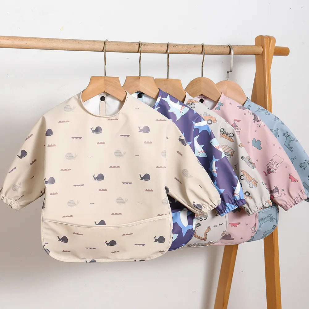 Baby Waterproof Long Sleeve Apron Bib
