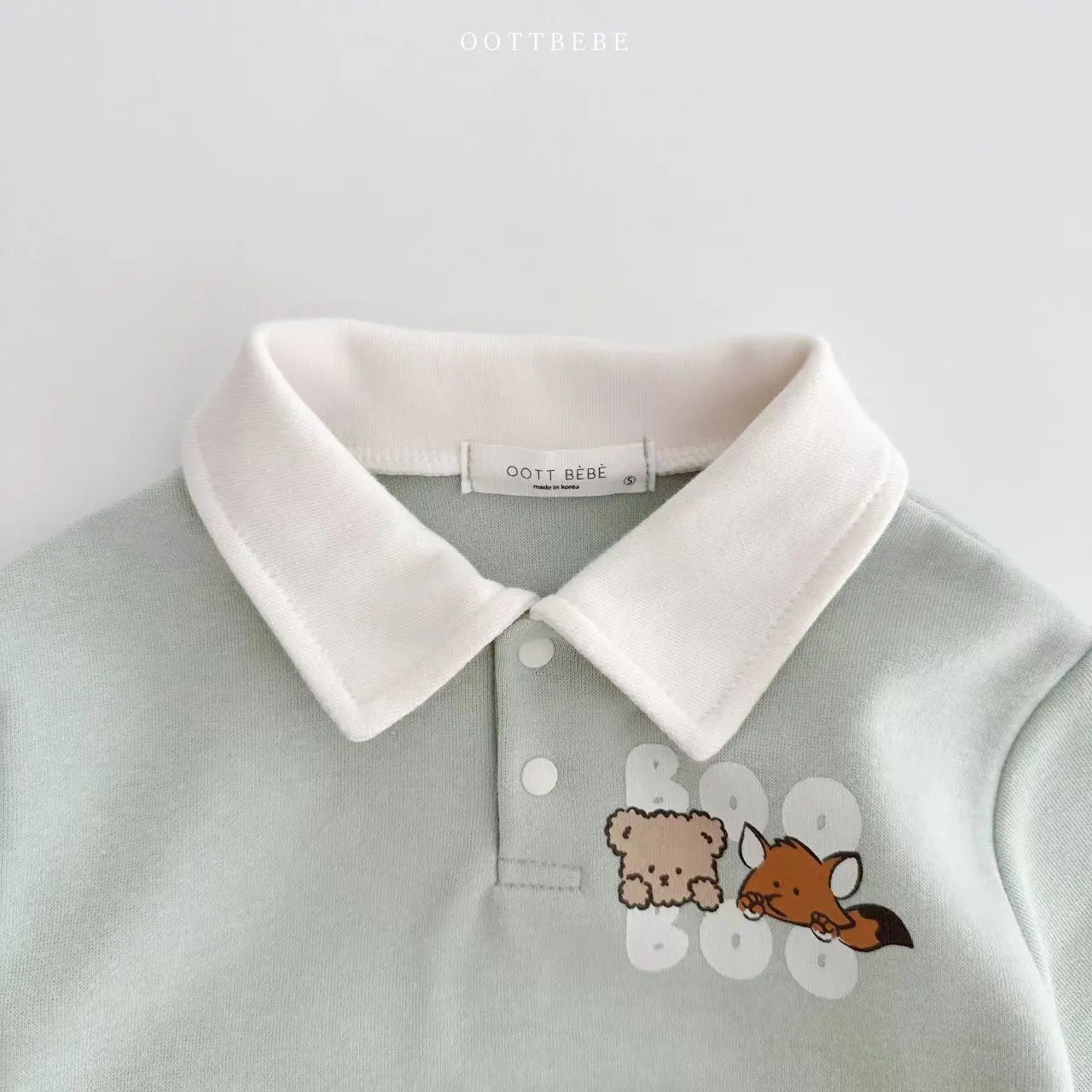 Long Sleeve Turn-Down Collar Bodysuit