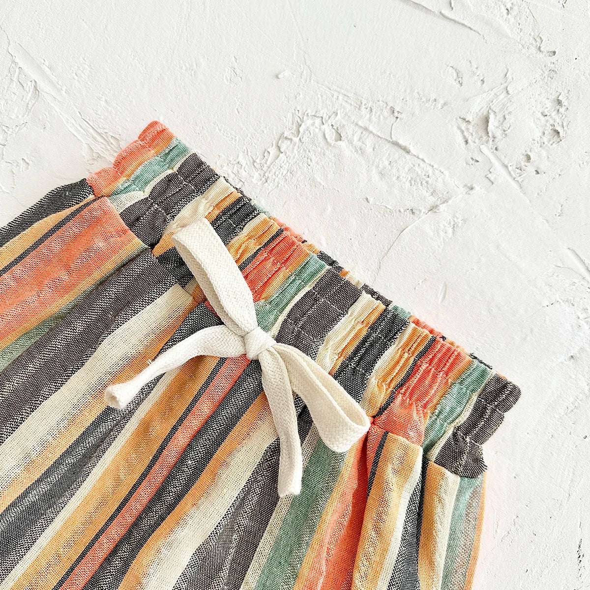 Colorful Stripe Shorts Set