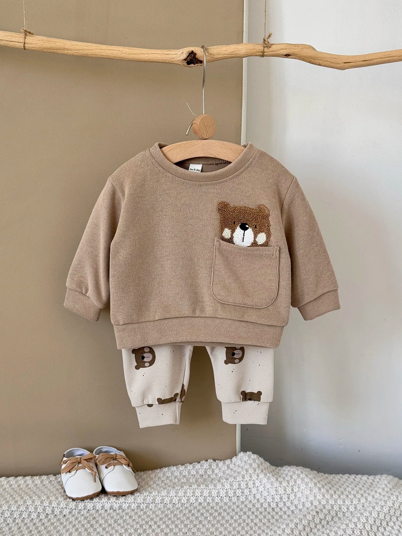 Full Print Bear Pants Set