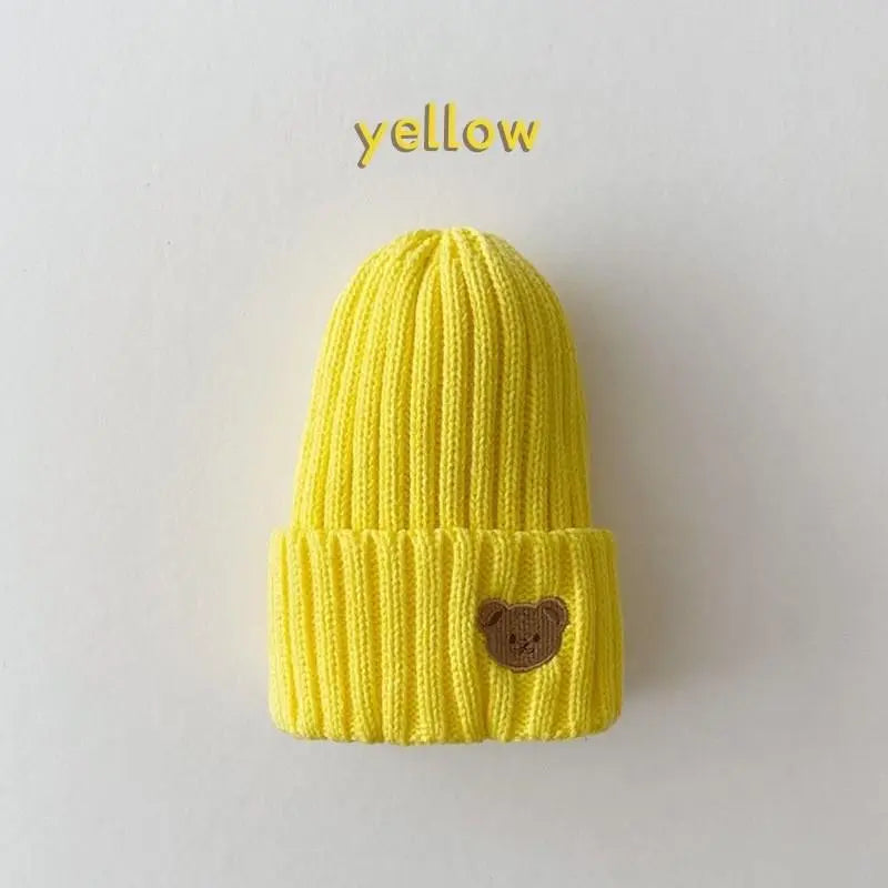 Teddy Bear Embroidered Beanie Hat
