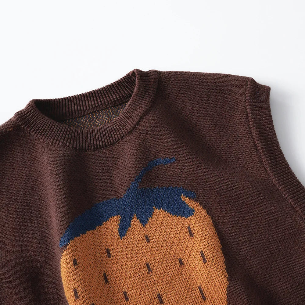 Sleeveless Fruit Knit Vest