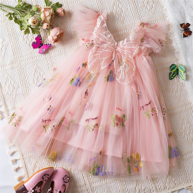 Floral Butterfly Tulle Dress