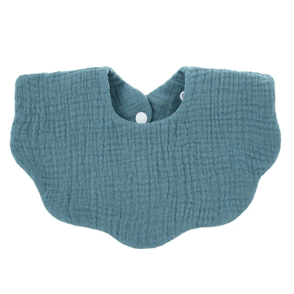 Muslin Round Petal  Infant Bib