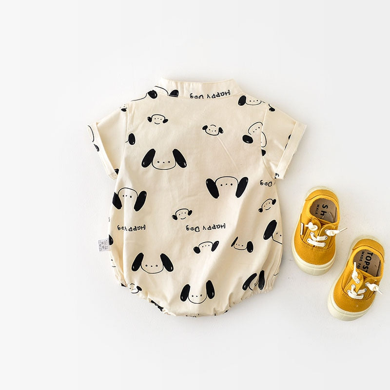 Yellow Puppy Dog Romper