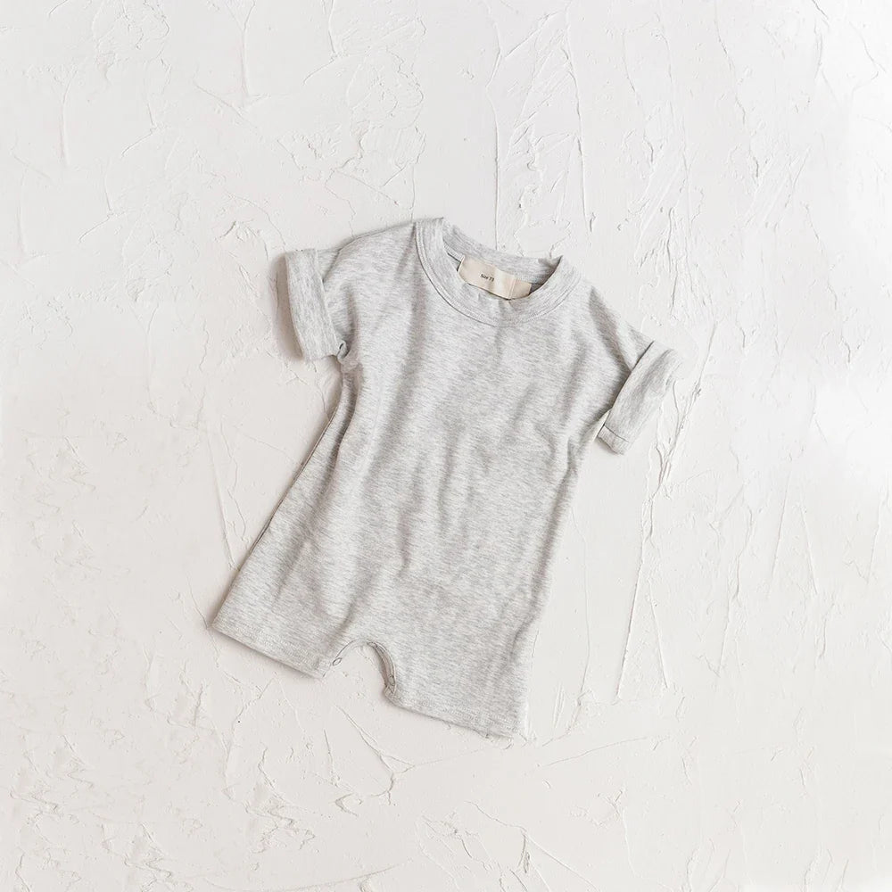 Casual Cotton Short Tee Jumpsuit