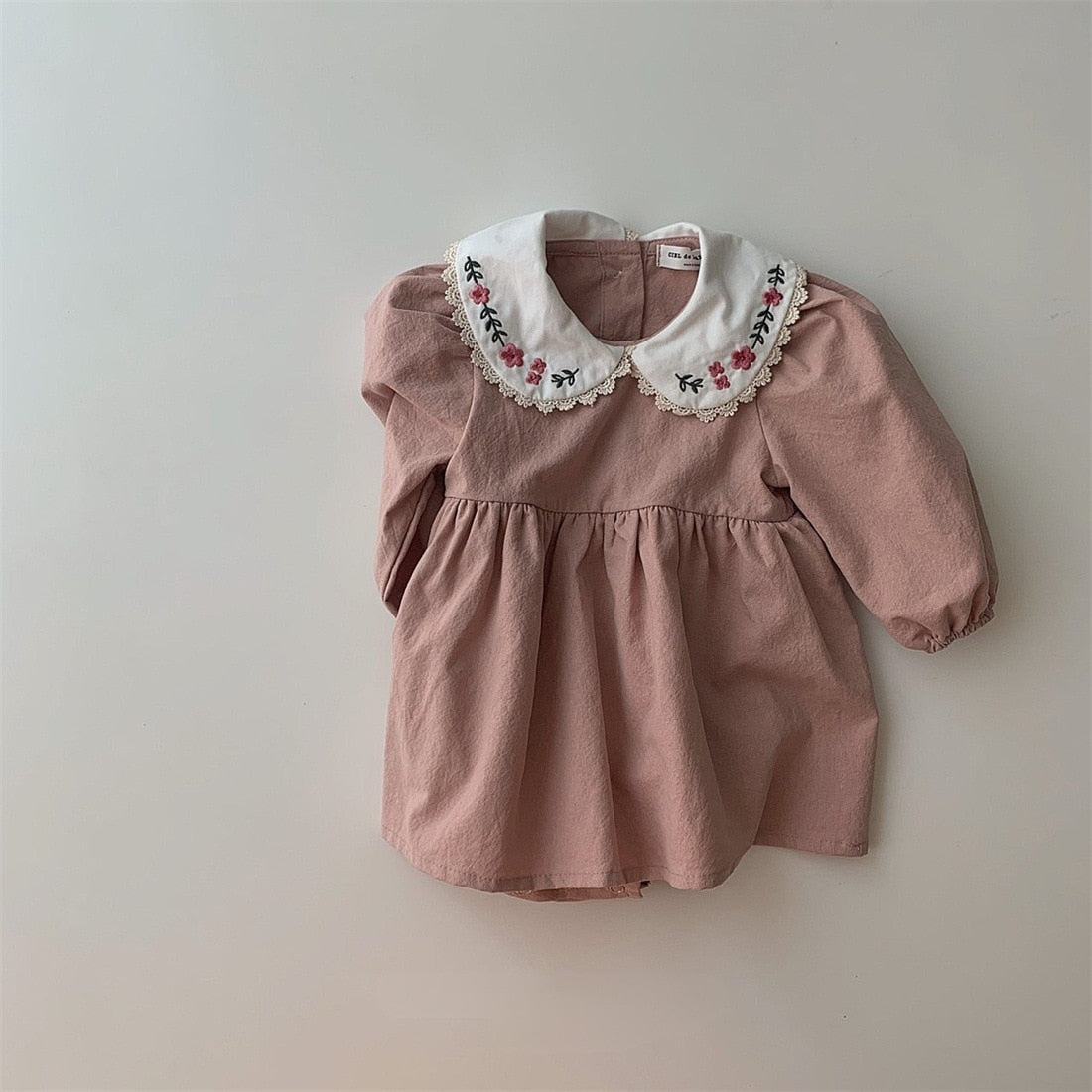 Vintage Flower Collar Romper Dress