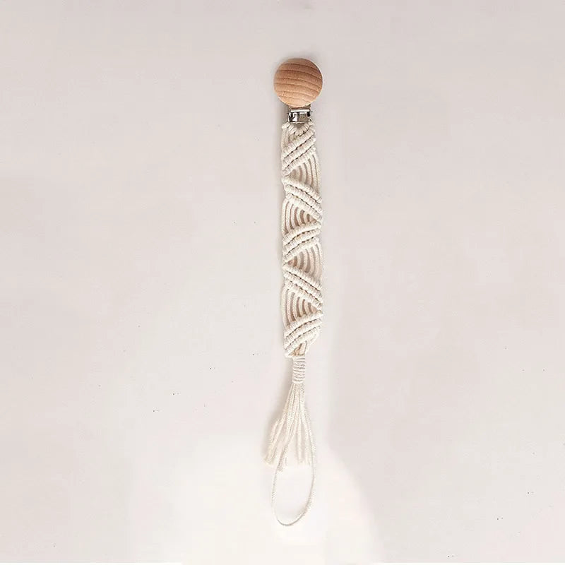 Knitted Tassel Pacifier Chain