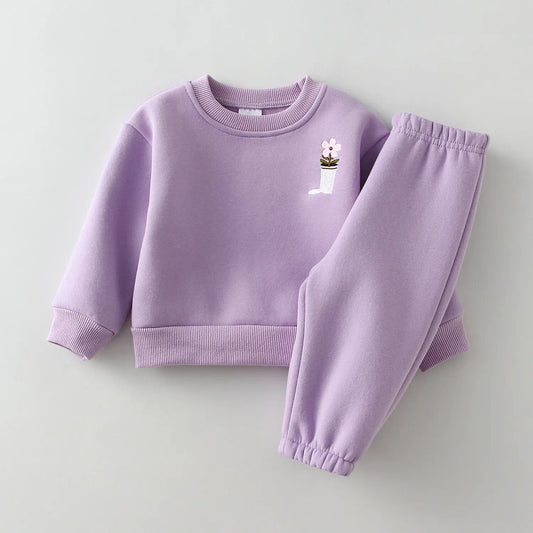Embroidered Patch Jogger Set