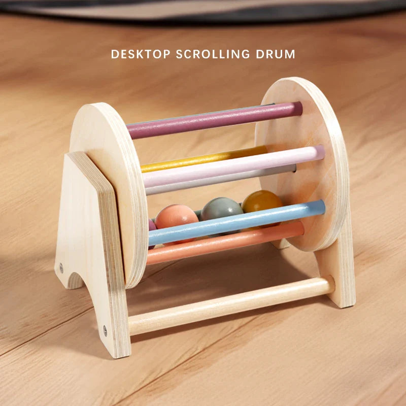 Montessori Wooden Spinning Drum