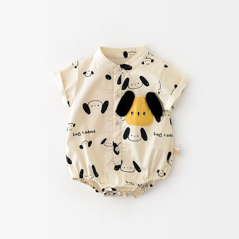 Yellow Puppy Dog Romper