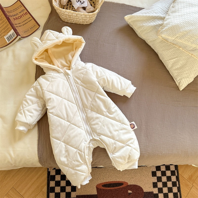 Warm Hooded Fleece Jumpsuit