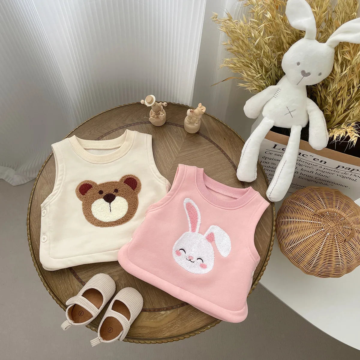 Bear Rabbit Prints Vest Top