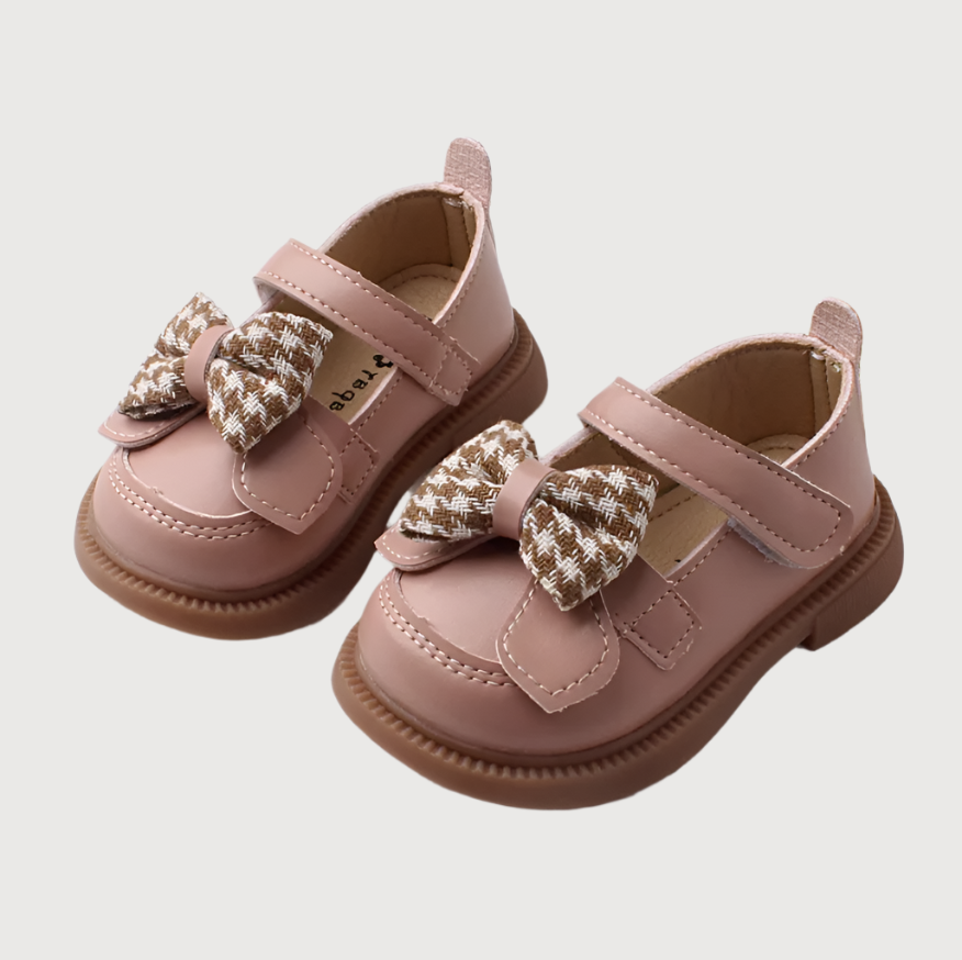 Girls Retro Bow Tie Shoes