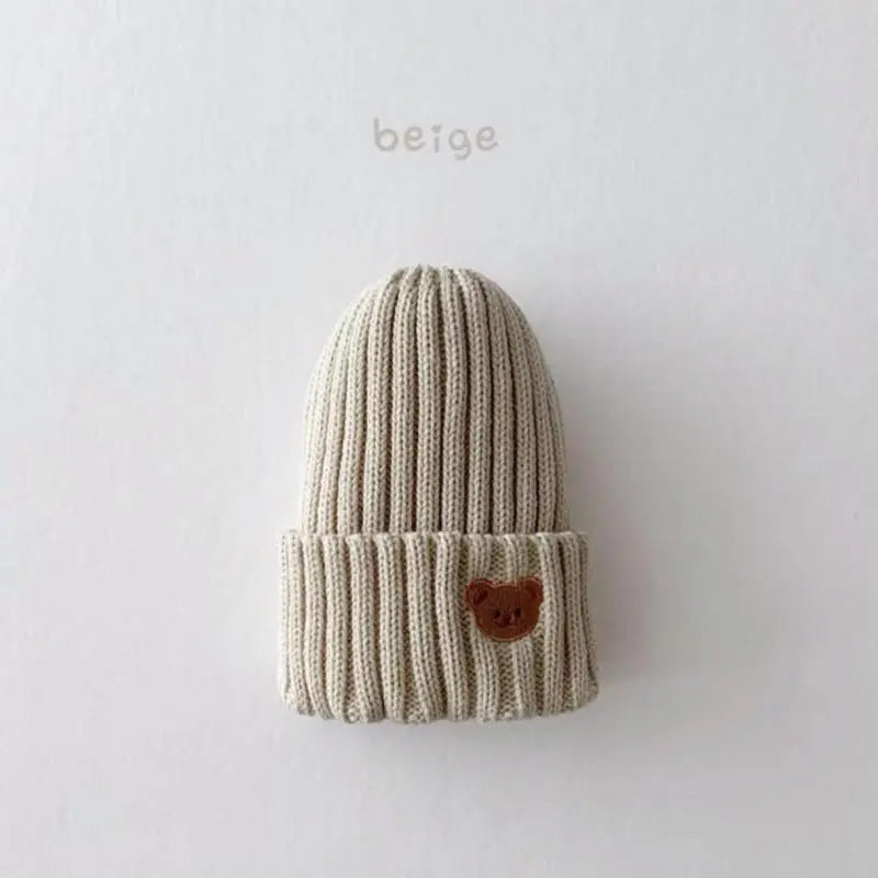Teddy Bear Embroidered Beanie Hat
