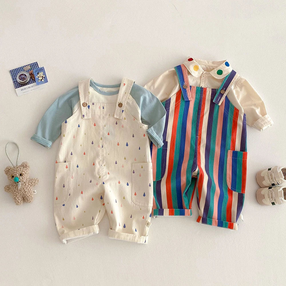 Striped Polka Dot Playsuit