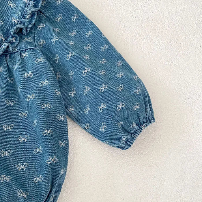 Printed Denim Sister Outfit