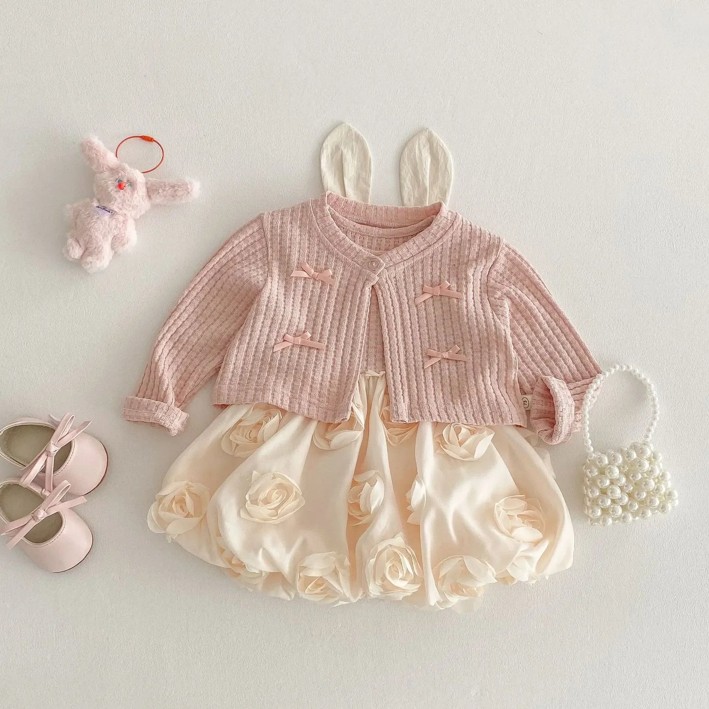 Rose Dress Cardigan Outfit