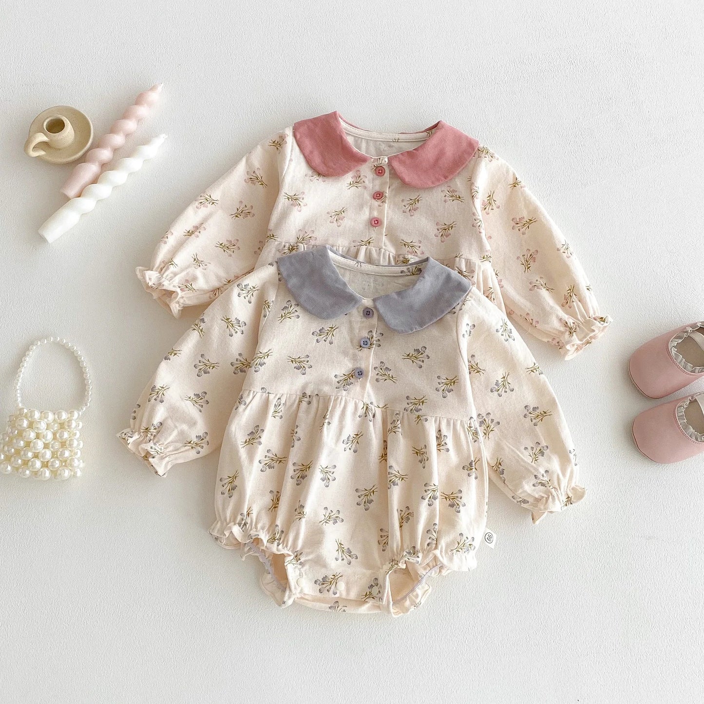 Floral Doll Collar Romper
