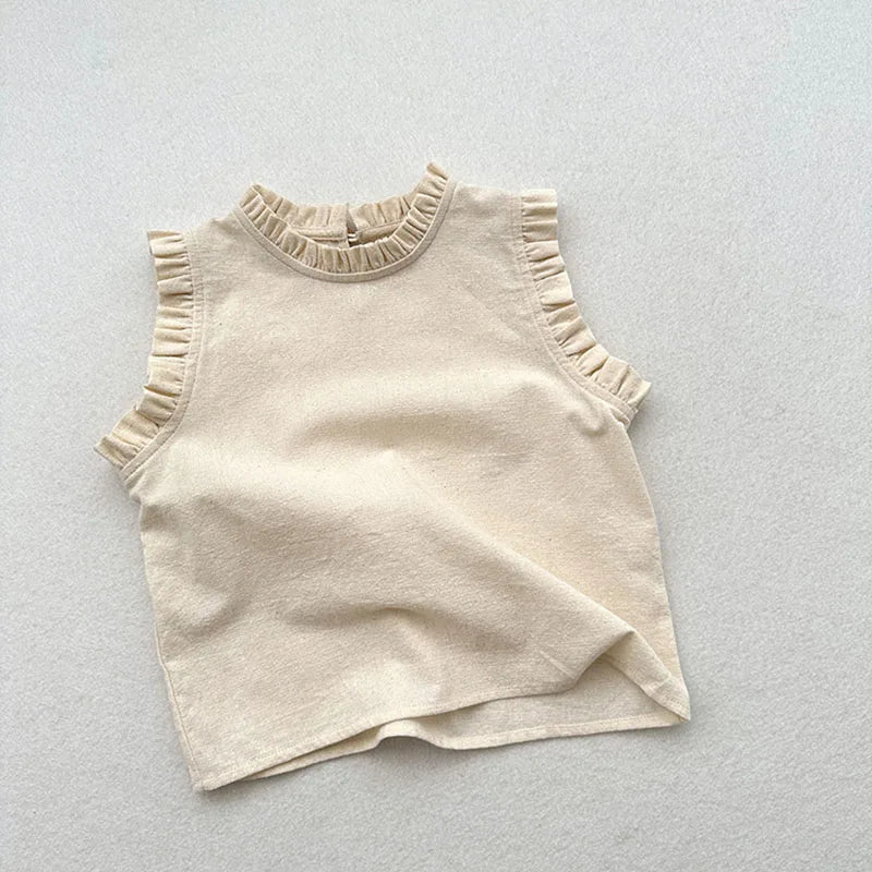 Ruffle Sleeveless Top