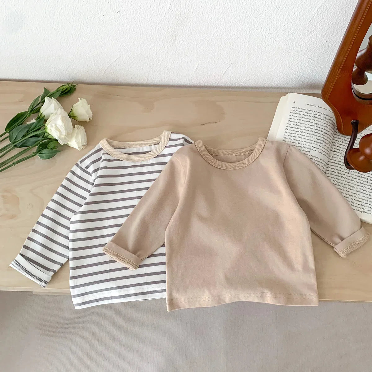 Long Sleeve Striped Top Tees