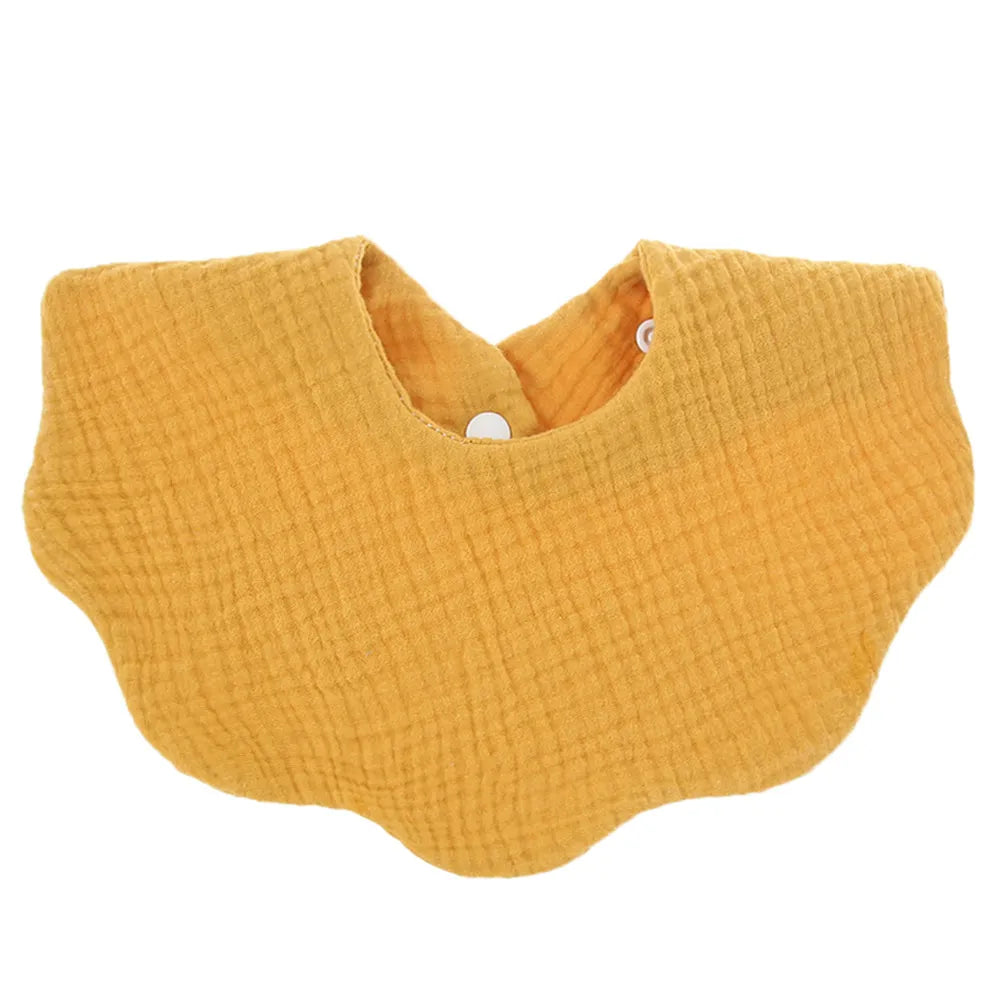 Muslin Round Petal  Infant Bib