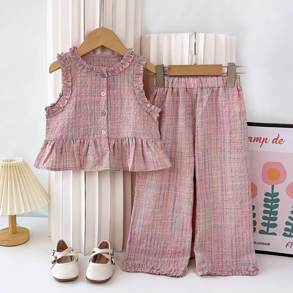 Flare Top and Loose Pants Set