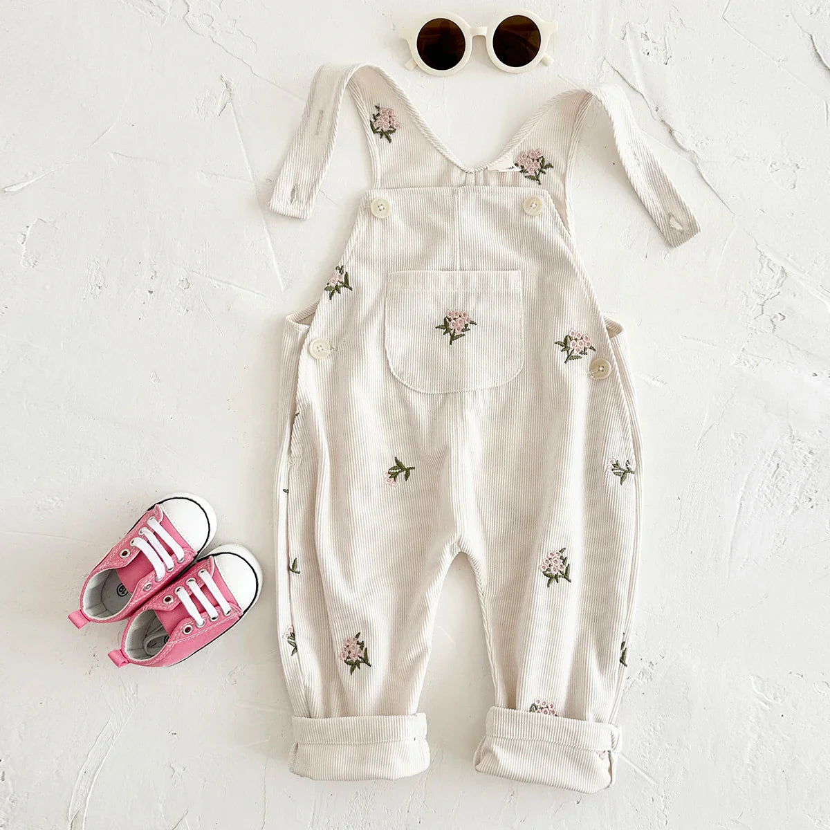 Floral Corduroy Jumpsuit