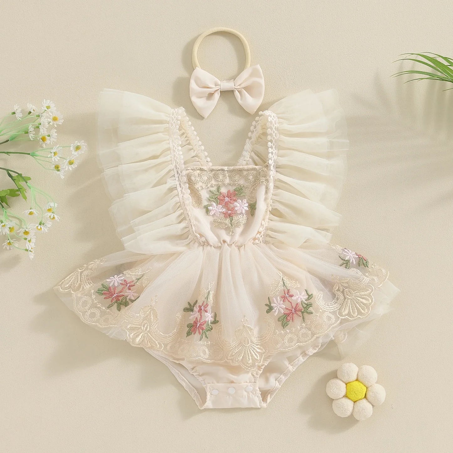 Newborn Fly Sleeve Romper