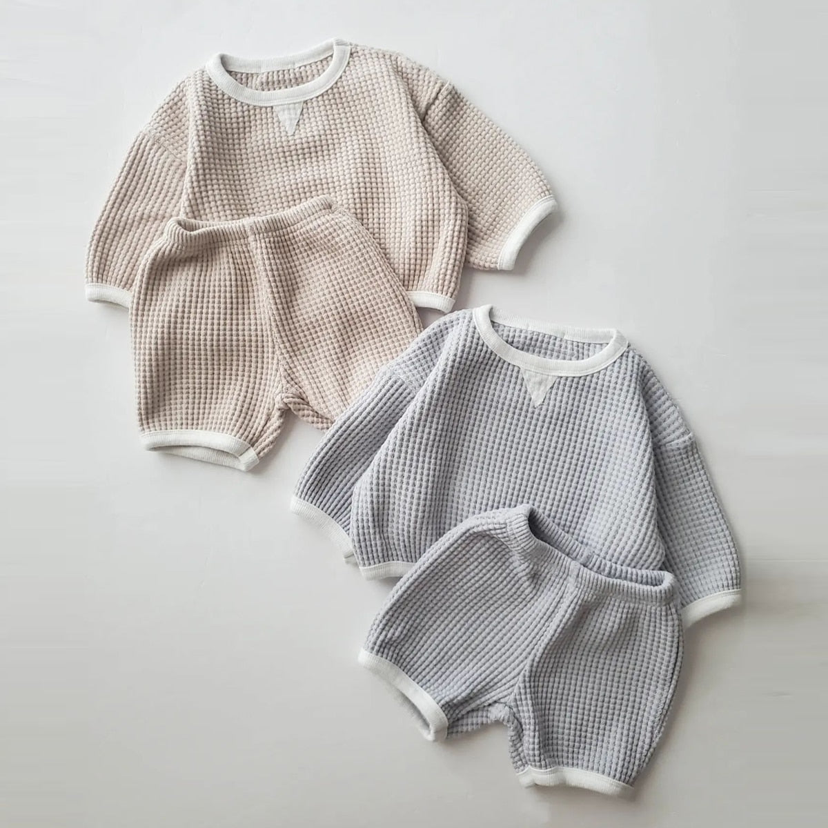 Waffle Sportswear Shorts Set