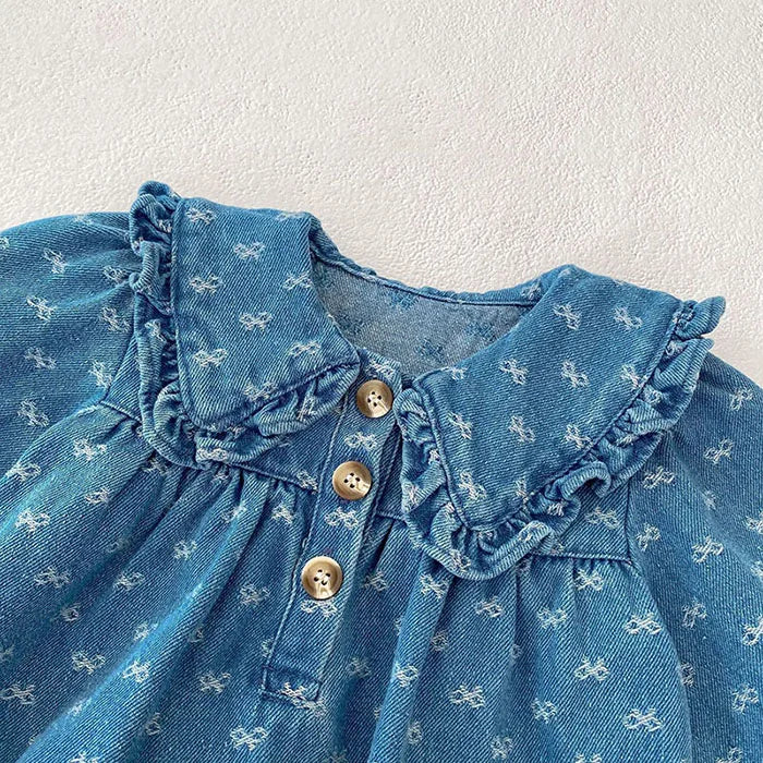 Printed Denim Sister Outfit