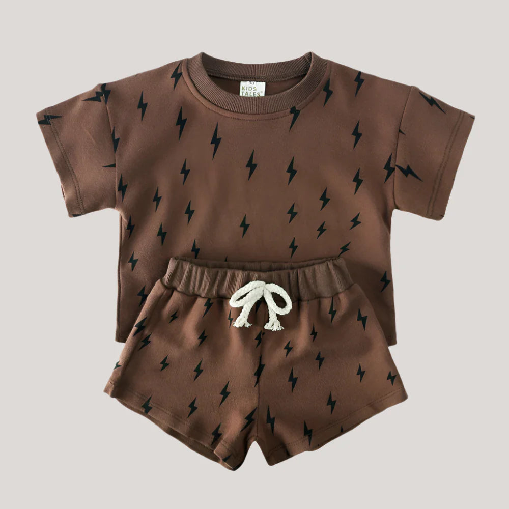 Boys Printed Shorts Set