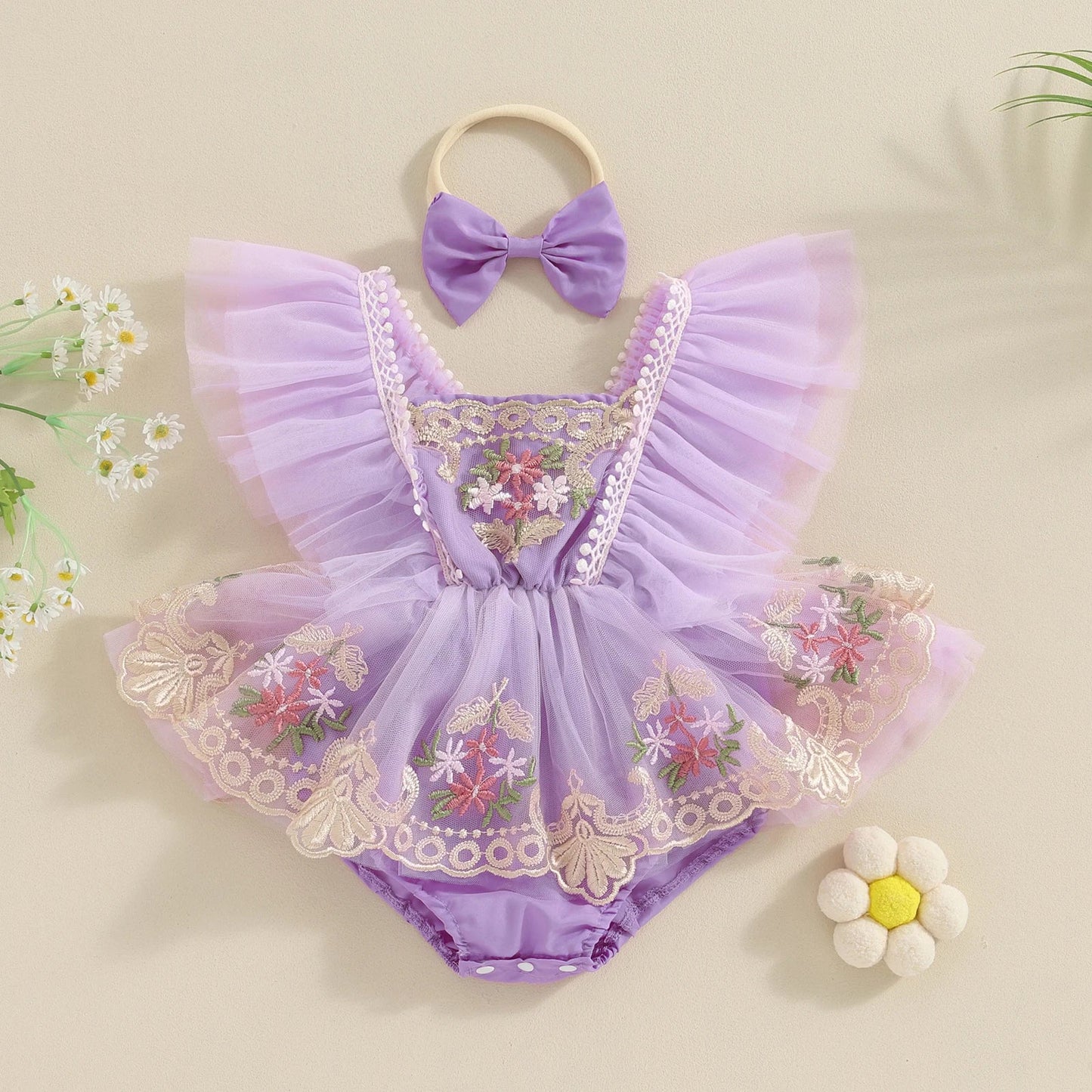 Newborn Fly Sleeve Romper