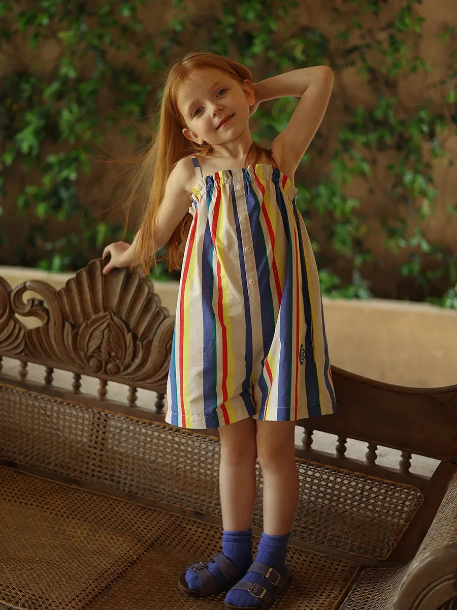Sling Striped Overalls Jumpsuit