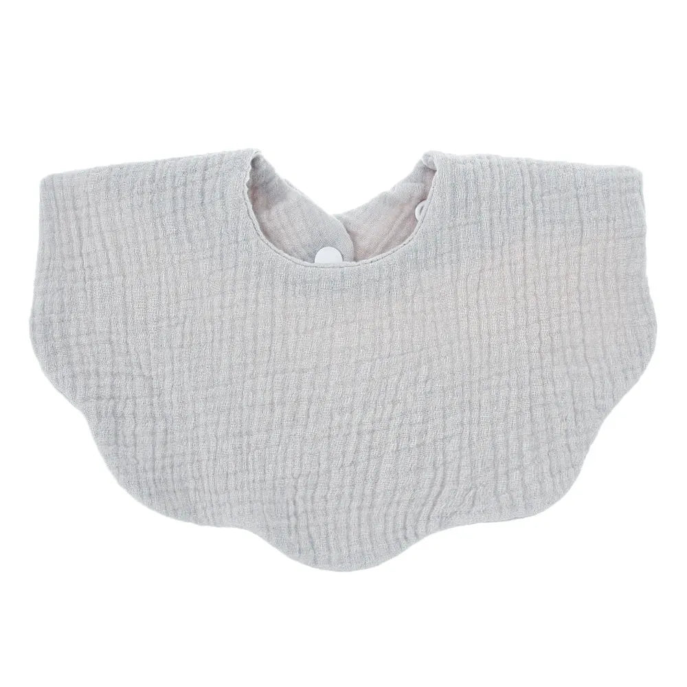 Muslin Round Petal  Infant Bib