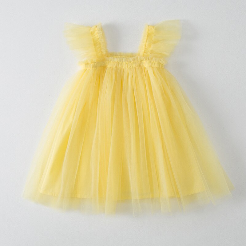 Solid Color Tulle Party Dress