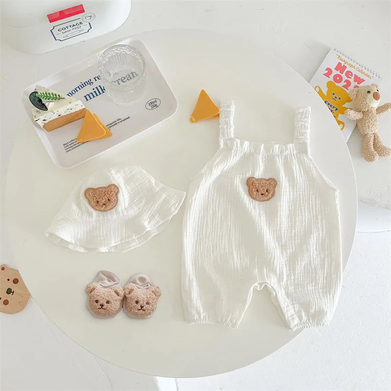 Teddy Bear Sling Romper Set