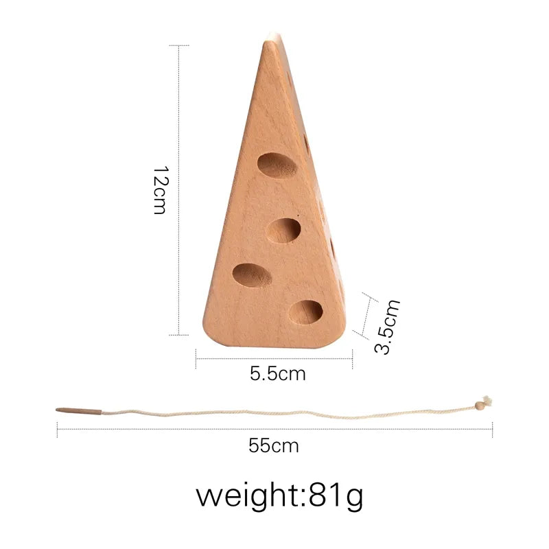 Beech Wood Educational Lace Puzzle Toy