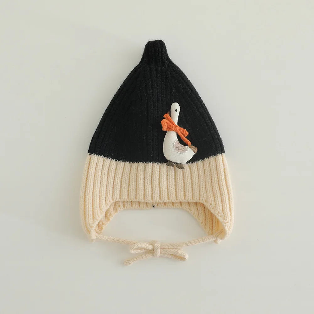 Knitted Swan Beanie Hat