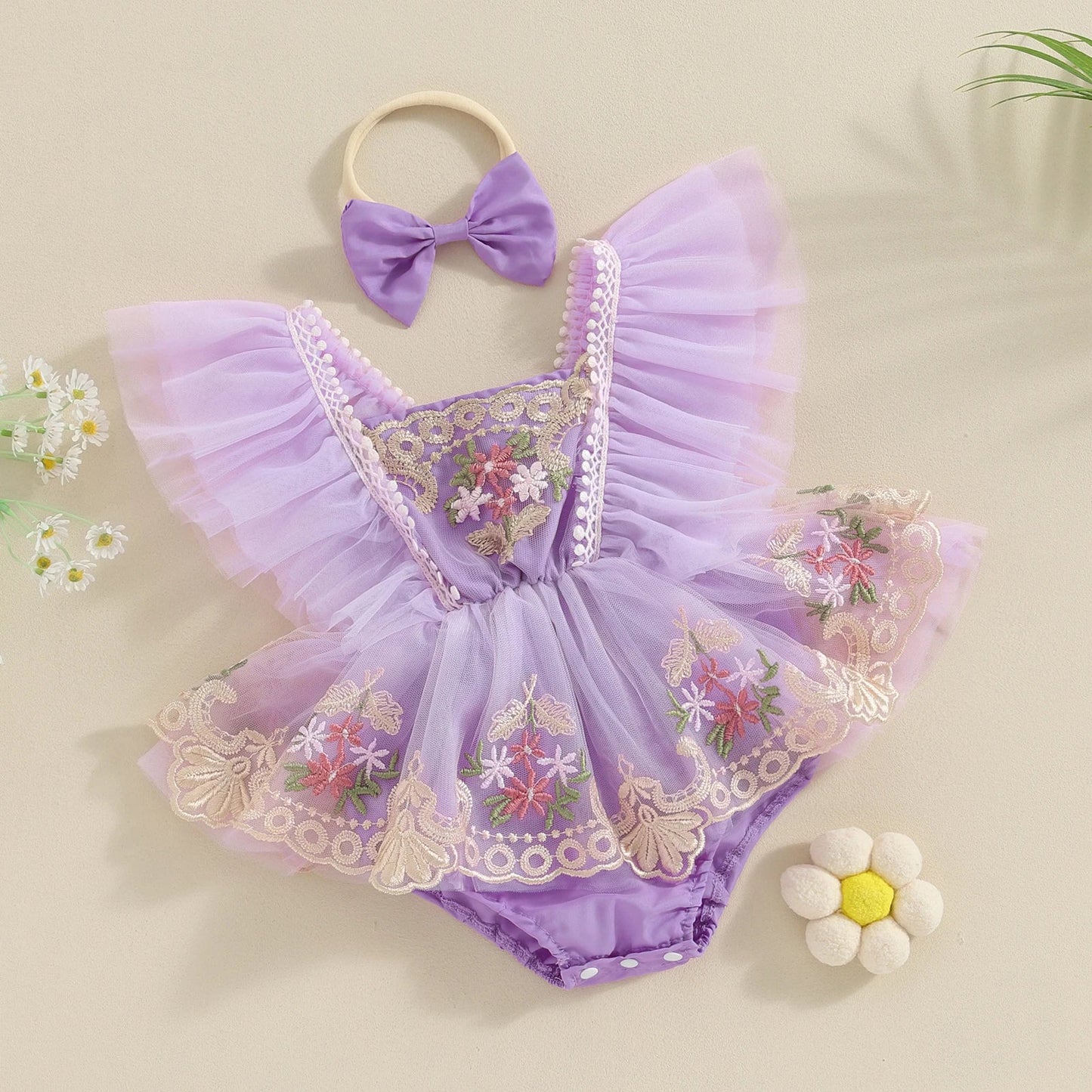 Newborn Fly Sleeve Romper