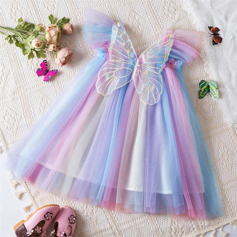Floral Butterfly Tulle Dress